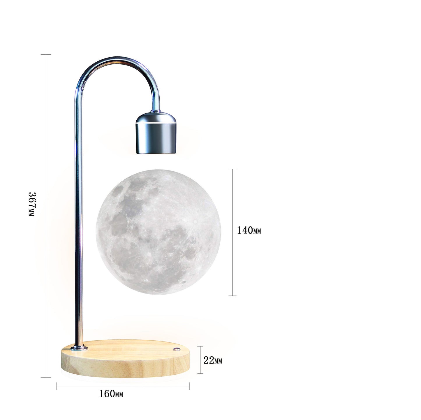 MagniMoon™ — Lámpara Luna Giratoria de Levitación Magnética
