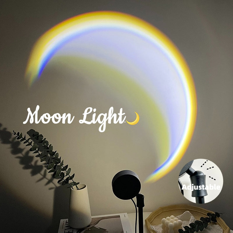 LunaGlow™ — Lámpara Luna LED con Proyección Arcoíris