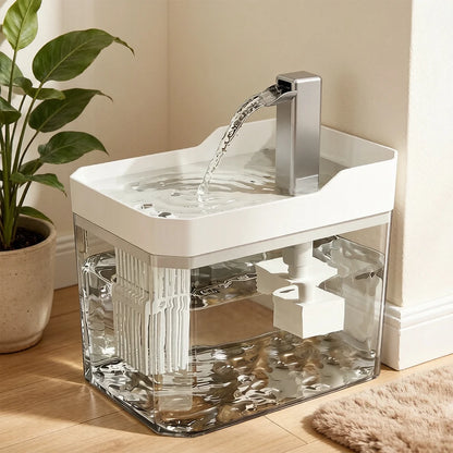 Fuente de agua para gatos 1,5 L con filtro y USB-C