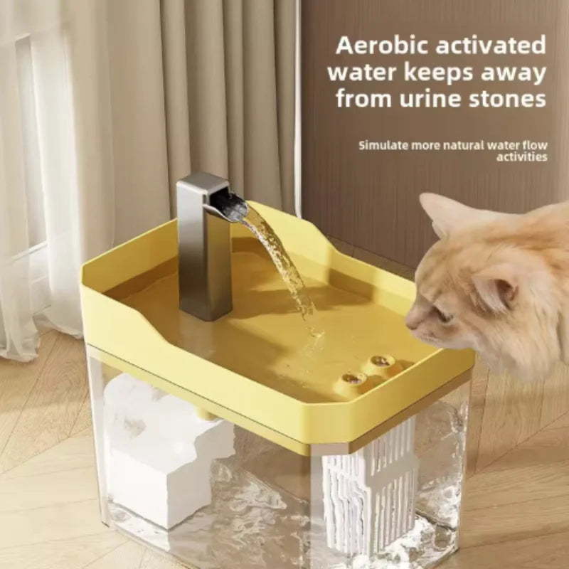 Fuente de agua para gatos 1,5 L con filtro y USB-C