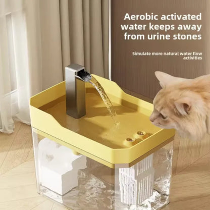 Fuente de agua para gatos 1,5 L con filtro y USB-C