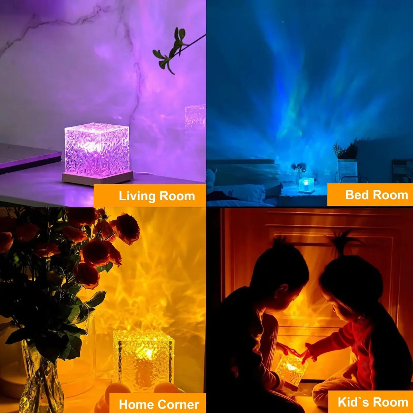 AuroraWave™ — Proyector de Aurora y Olas RGB para Dormitorio