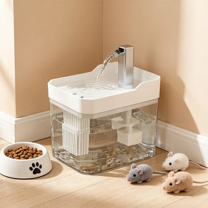 Fuente de agua para gatos 1,5 L con filtro y USB-C
