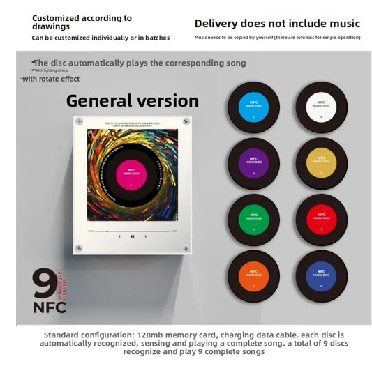 DiscFlow™ — Tocadiscos Magnético NFC con Luz Nocturna