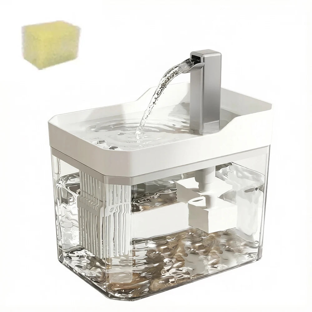 Fuente de agua para gatos 1,5 L con filtro y USB-C