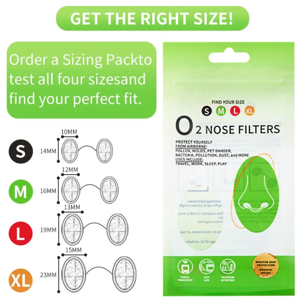 Filtros Nasales Invisibles Antipolvo y Polen | Pack 4 o 10 unidades