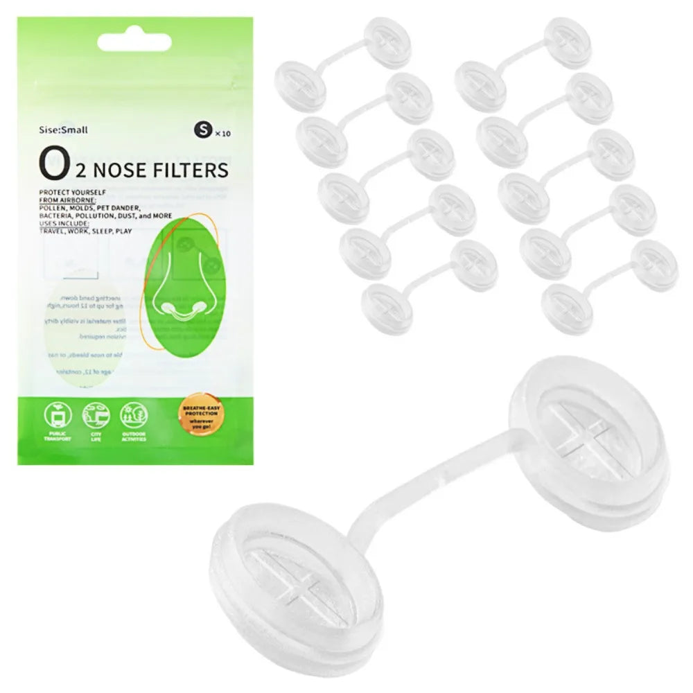 Filtros Nasales Invisibles Antipolvo y Polen | Pack 4 o 10 unidades