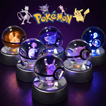 SphereLight™ — Bola de Cristal 3D con Luz LED | Edición Pokémon