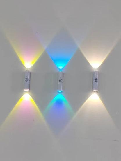LumaWall™ – Lámpara de Pared LED RGB con Sensor de Movimiento y Carga Magnética