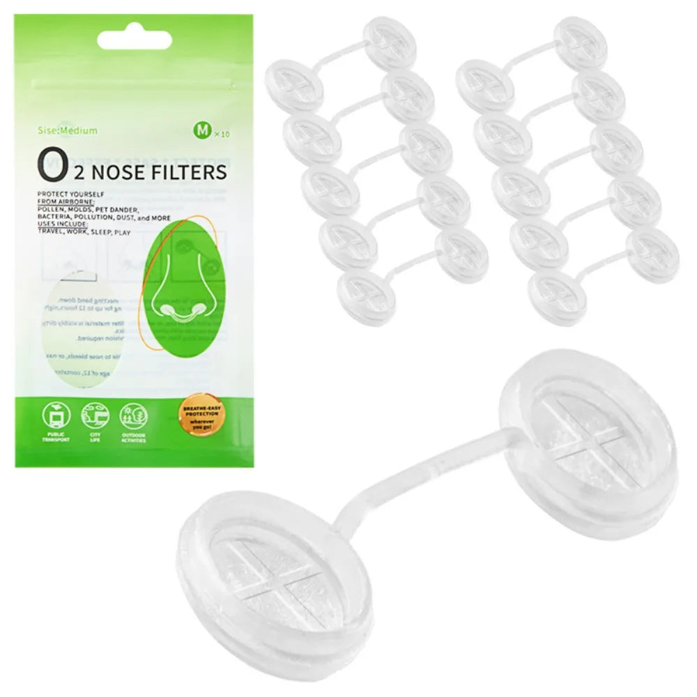 Filtros Nasales Invisibles Antipolvo y Polen | Pack 4 o 10 unidades