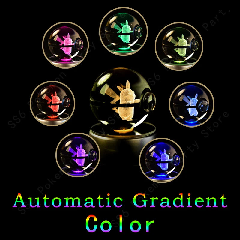 SphereLight™ — Bola de Cristal 3D con Luz LED | Edición Pokémon