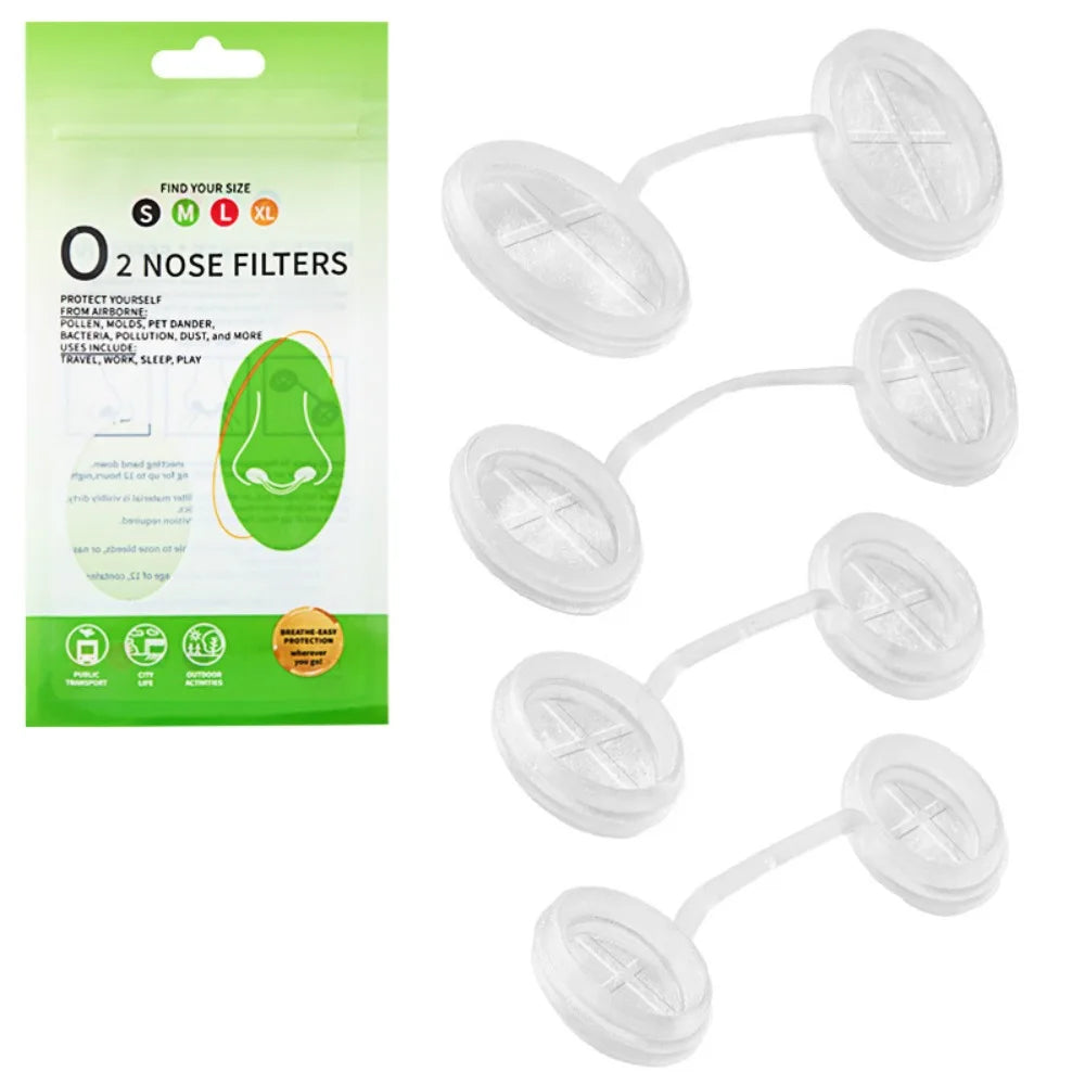 Filtros Nasales Invisibles Antipolvo y Polen | Pack 4 o 10 unidades