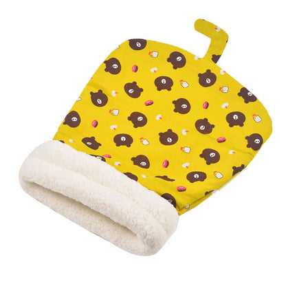 Saco de dormir para gatos color amarillo