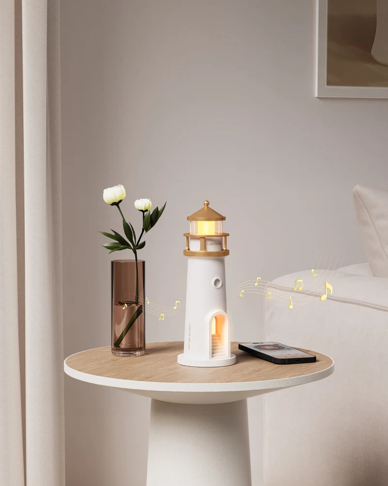 LunaFaro™ — Lámpara Faro con Proyección Lunar y Altavoz Bluetooth