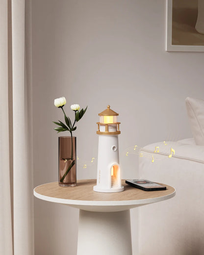 LunaFaro™ — Lámpara Faro con Proyección Lunar y Altavoz Bluetooth