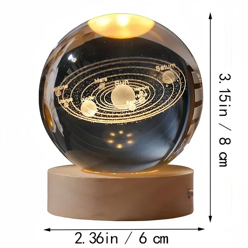 CosmosOrb™ — Bola de Cristal 3D con Universo en Miniatura