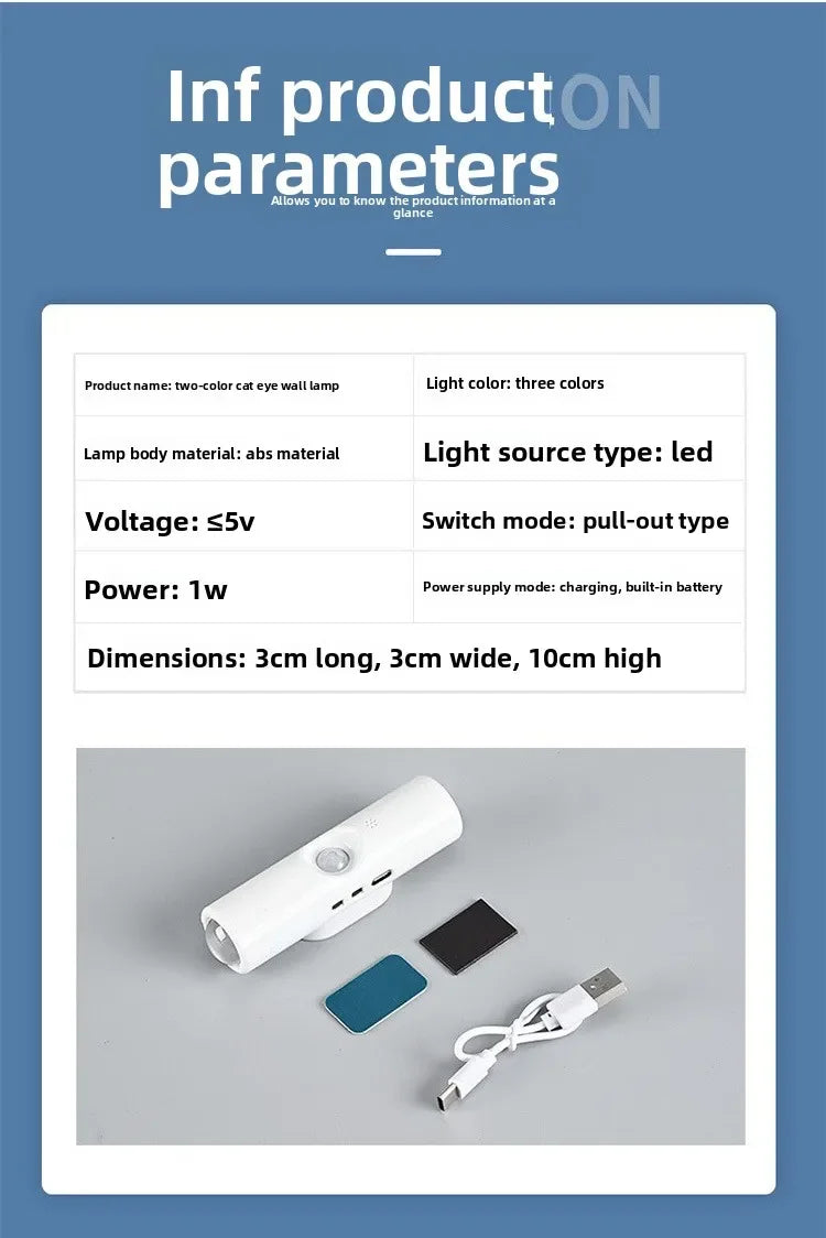 LumaWall™ – Lámpara de Pared LED RGB con Sensor de Movimiento y Carga Magnética