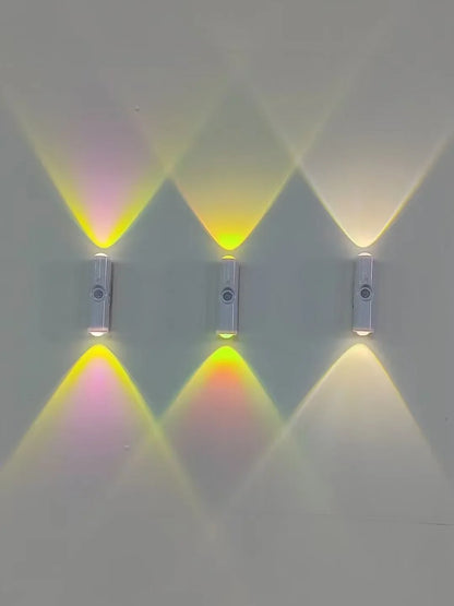 LumaWall™ – Lámpara de Pared LED RGB con Sensor de Movimiento y Carga Magnética