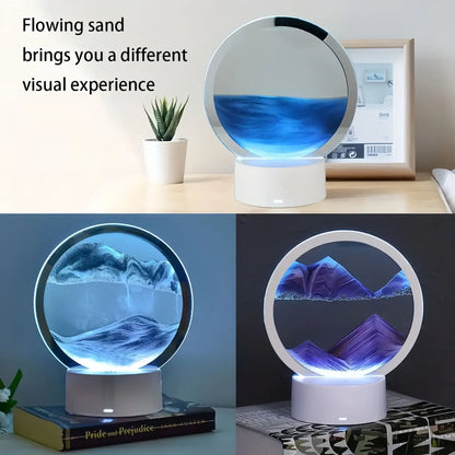 Lámpara de Arena 3D — Luz Nocturna Dinámica con 7 Colores