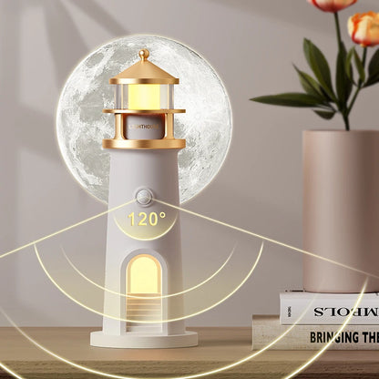 LunaFaro™ — Lámpara Faro con Proyección Lunar y Altavoz Bluetooth