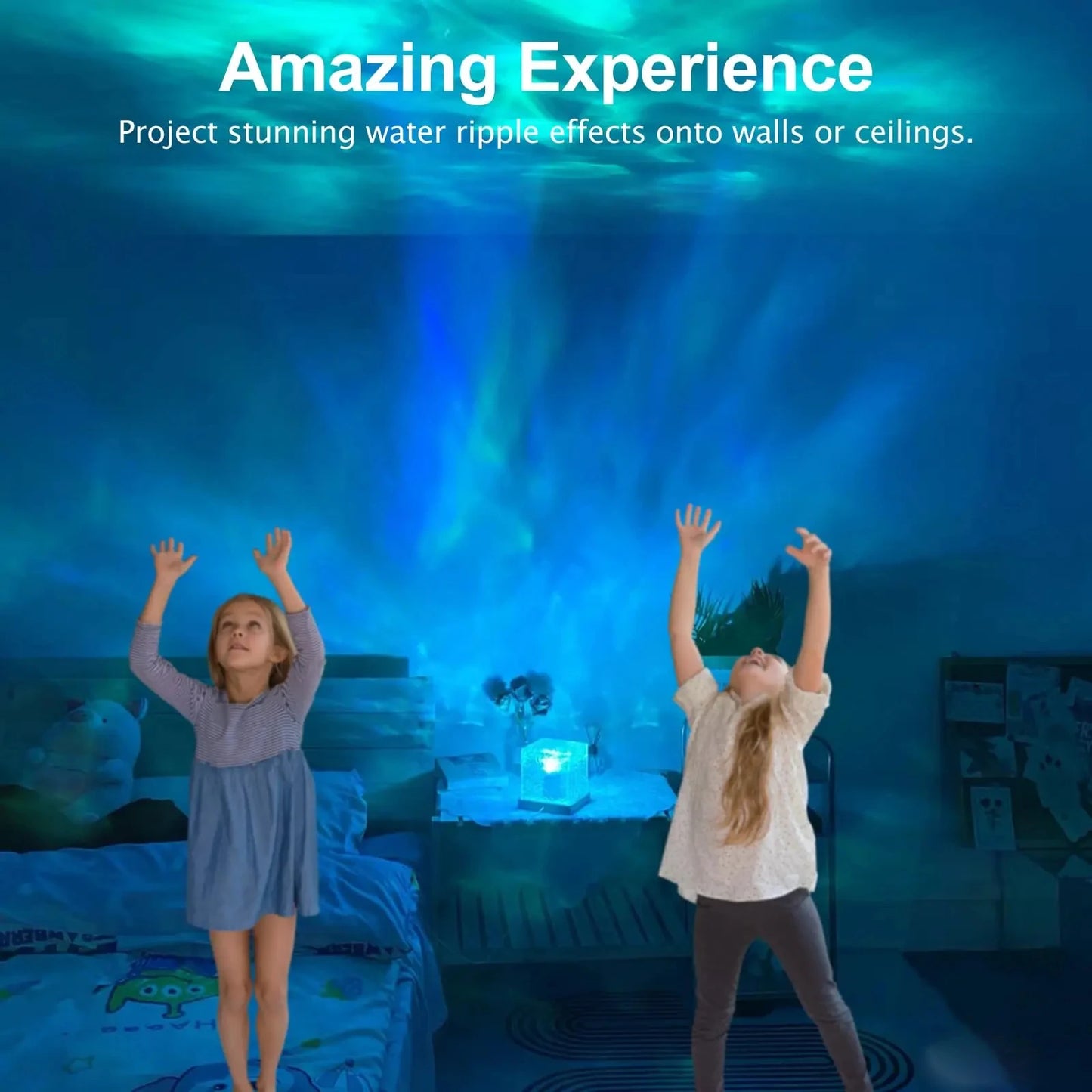 AuroraWave™ — Proyector de Aurora y Olas RGB para Dormitorio