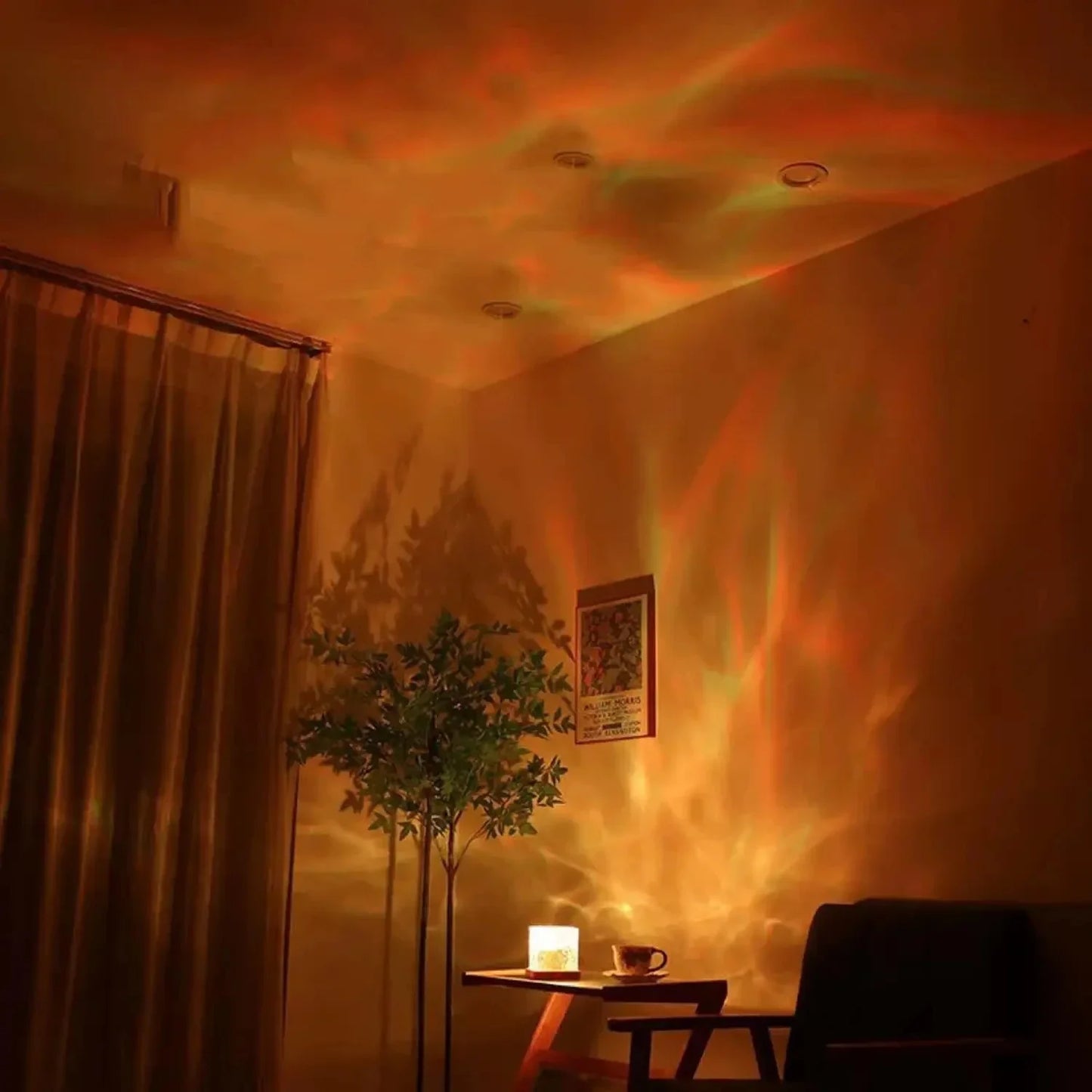 AuroraWave™ — Proyector de Aurora y Olas RGB para Dormitorio