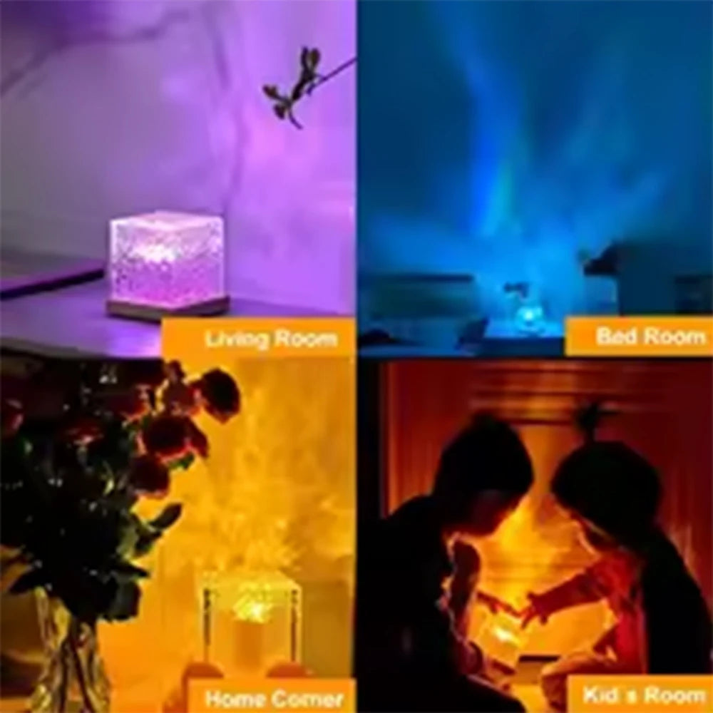 AuroraWave™ — Proyector de Aurora y Olas RGB para Dormitorio