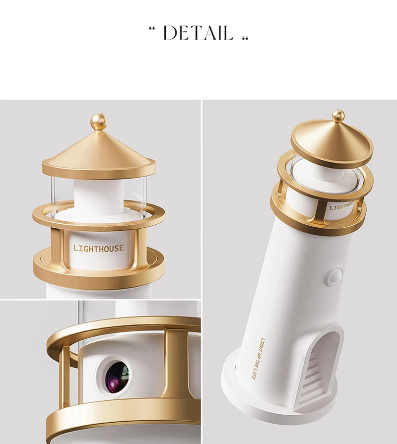 LunaFaro™ — Lámpara Faro con Proyección Lunar y Altavoz Bluetooth