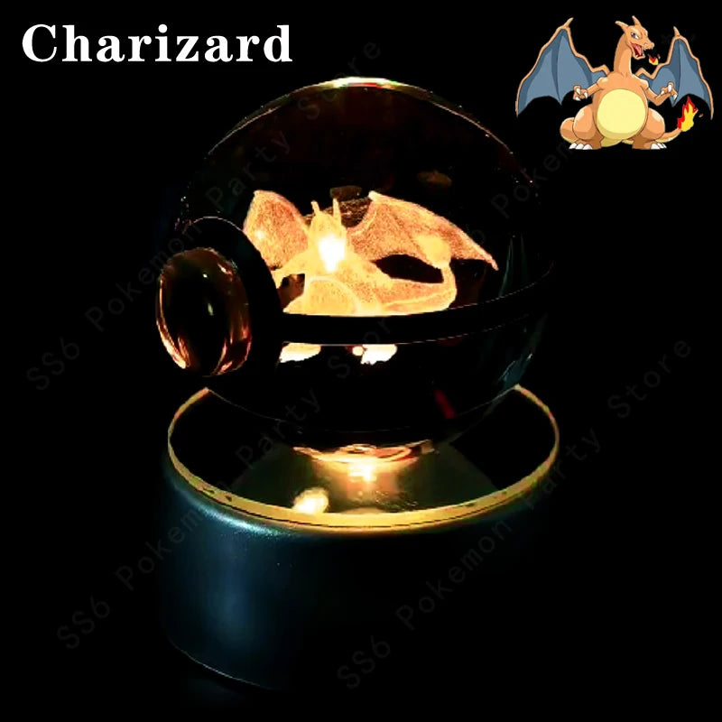 SphereLight™ — Bola de Cristal 3D con Luz LED | Edición Pokémon