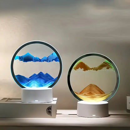 Lámpara de Arena 3D — Luz Nocturna Dinámica con 7 Colores