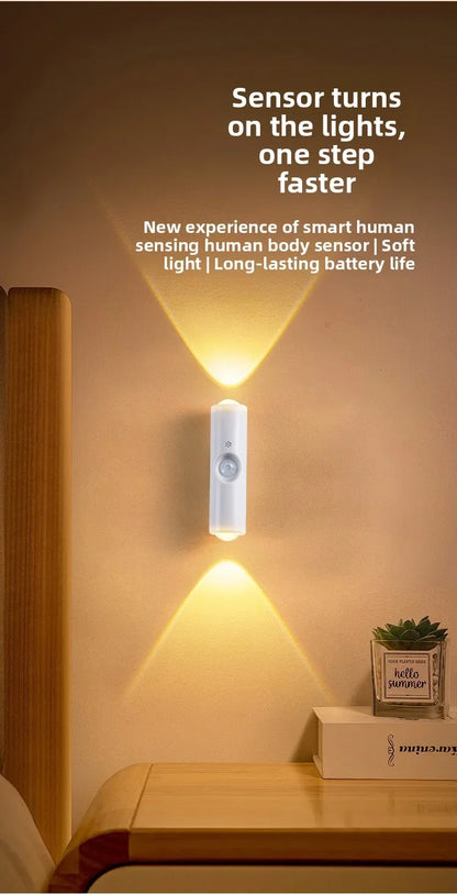 LumaWall™ – Lámpara de Pared LED RGB con Sensor de Movimiento y Carga Magnética