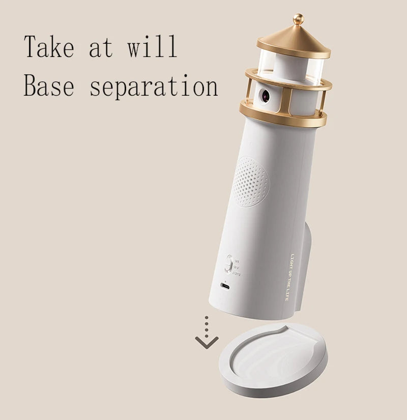 LunaFaro™ — Lámpara Faro con Proyección Lunar y Altavoz Bluetooth
