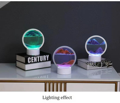 Lámpara de Arena 3D — Luz Nocturna Dinámica con 7 Colores