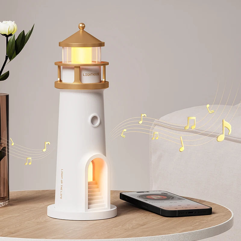 LunaFaro™ — Lámpara Faro con Proyección Lunar y Altavoz Bluetooth