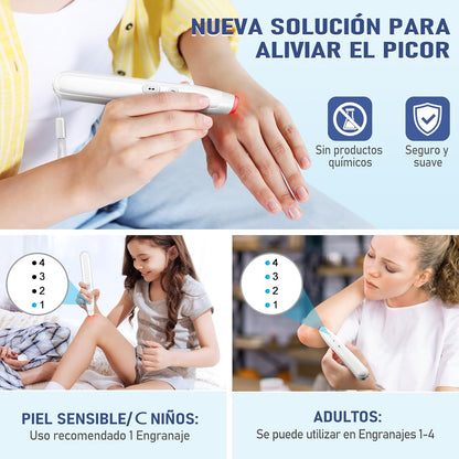 LumiGlow | Bolígrafo Antipicaduras con Calor y Vibración